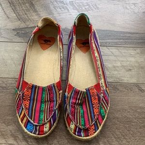 Rocketdog multicolored fabric flats - casual - size 8.5